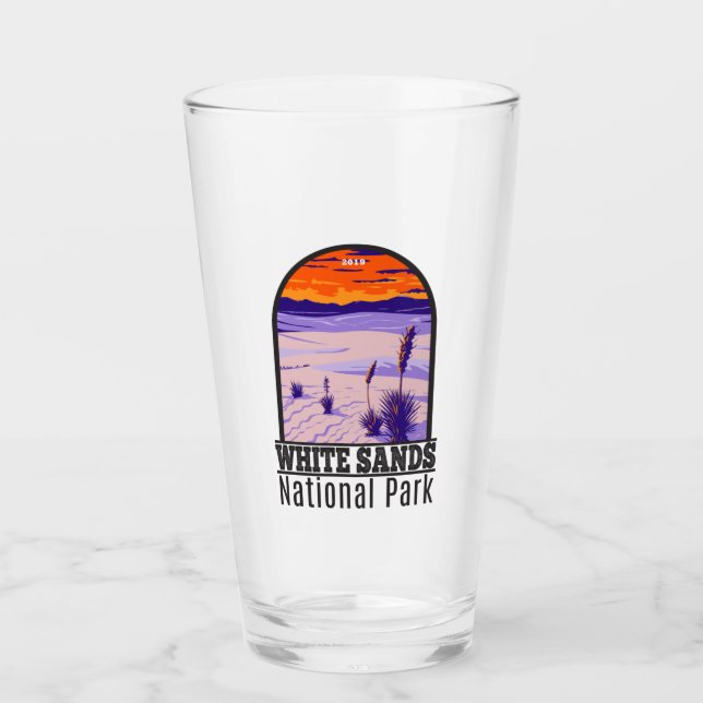 White Sands National Park New Mexico Vintage  Glass (Front)