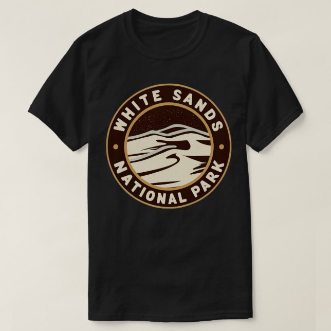 White Sands National Park Round Emblem T-Shirt (Design Front)