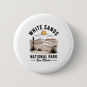 White Sands National Park Souvenir New Mexico Men  6 Cm Round Badge