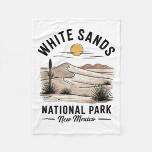 White Sands National Park Souvenir New Mexico Men Fleece Blanket