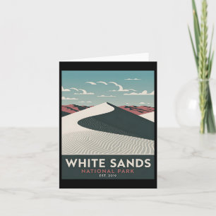 White Sands National Park Vintage Camping Hiking M Card