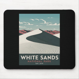 White Sands National Park Vintage Camping Hiking M Mouse Pad