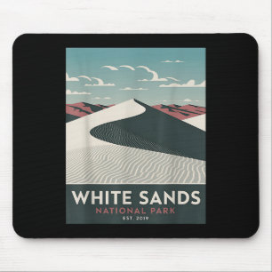 White Sands National Park Vintage Camping Hiking M Mouse Pad