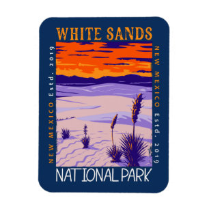 White Sands National Park Vintage Distressed Magnet