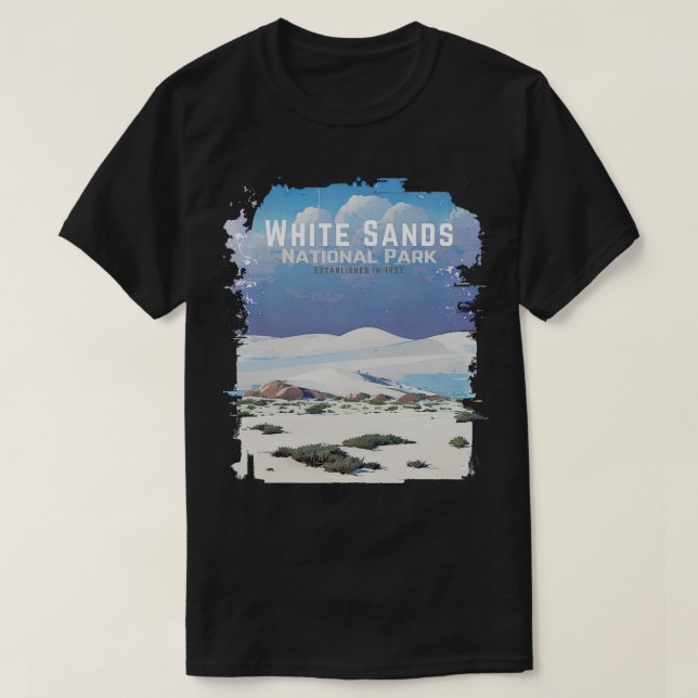 White Sands US National Park New Mexico T-Shirt (Design Front)