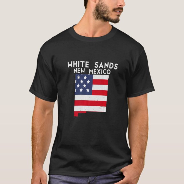 WHITE SANDS USA State America Travel New Mexican N T-Shirt (Front)