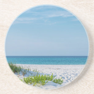 White Sandy Beach Florida Coastline Coaster