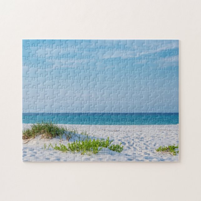 White Sandy Beach Florida Coastline Jigsaw Puzzle (Horizontal)