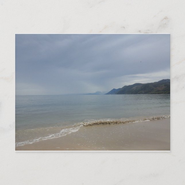 white sandy beach postcard (Front)