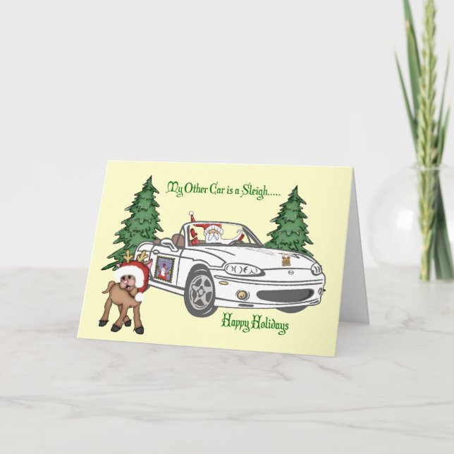 White Santa Holiday Card (Front)