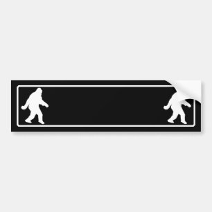 White Sasquatch Silhouette For Dark Backgrounds Bumper Sticker
