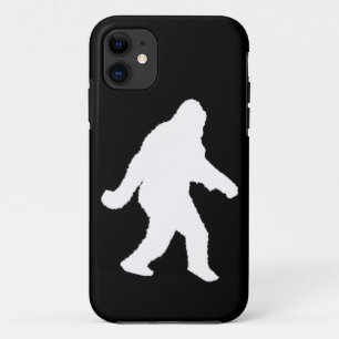 White Sasquatch Silhouette For Dark Backgrounds iPhone 11 Case