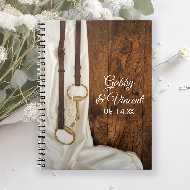 White Satin and Horse Bit Country Western Wedding Notebook (Creator Uploaded)