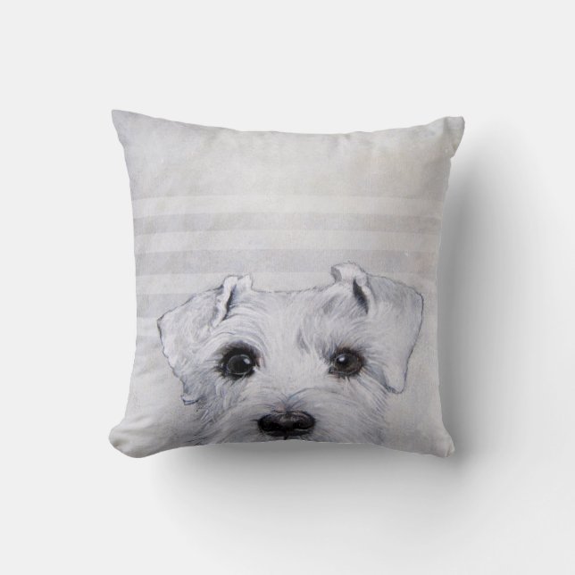 white schnauzer cushion (Front)