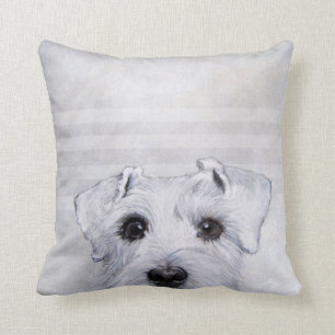 white schnauzer cushion