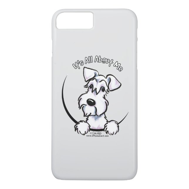 White Schnauzer IAAM Grey Case-Mate iPhone Case (Back)