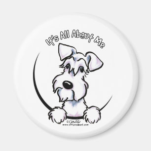 White Schnauzer IAAM Magnet