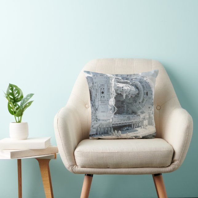 White Sci-Fi Space Base Cushion (Chair)