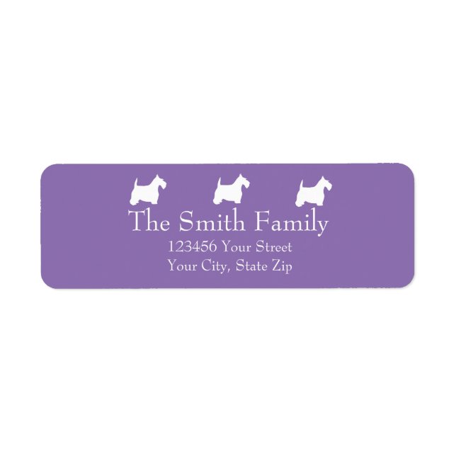 White Scotties Return Address Label (Front)