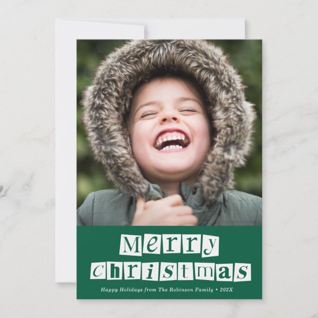 white script christmas holiday card (Front)