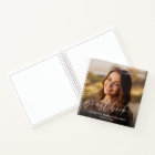 White Script Photo Graduation Party Guest Book