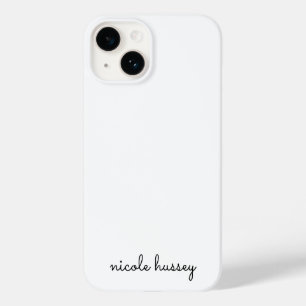 White Script    Stylish Monogram Modern Minimalist Case-Mate iPhone 14 Case