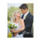 WHITE SCRIPT WEDDING THANK YOU PHOTO POSTCARD