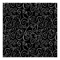 White Scrolling Curves on Black