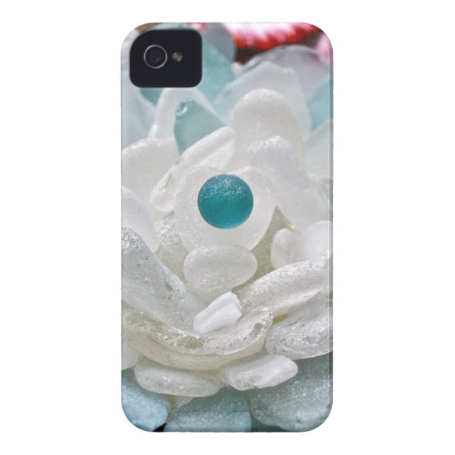 White Sea Glass Flower Case-Mate iPhone Case (Back)