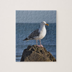 White seagull and ocean jigsaw puzzle