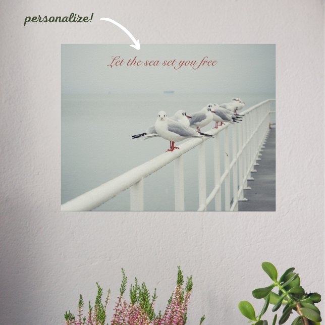 White seagull on a winter day  poster (Creator Uploaded)