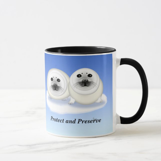 White Seal Pups Mug (Right)