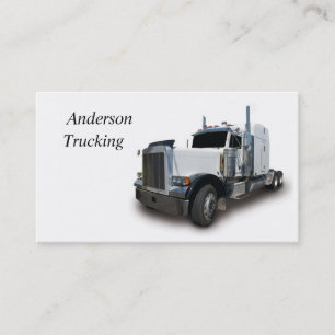 White Semi Business Card. Card
