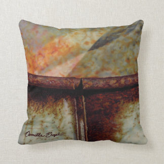 "White Series Abstract 1" by Camille Engel Cushion