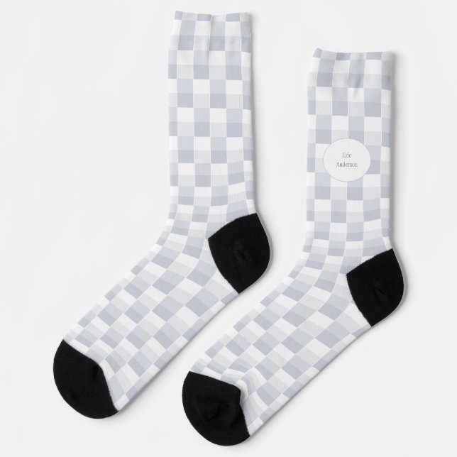 White Shades Colour Blocks Socks (Left)