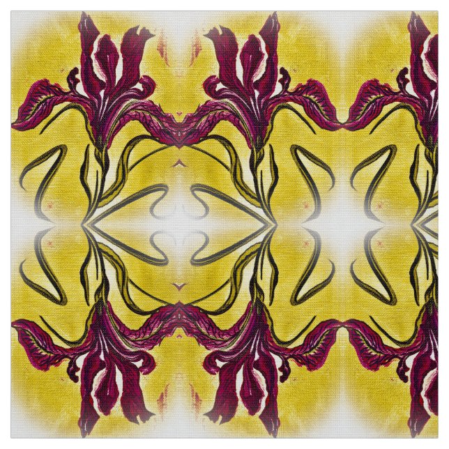 White Shadow Iris Fabric (Swatch)