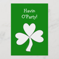 White Shamrock St. Patrick's Day Irish Good Luck