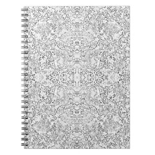 White Shapes Pattern Notebook