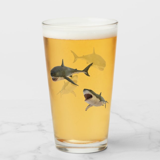 White shark glass (Back Filled)