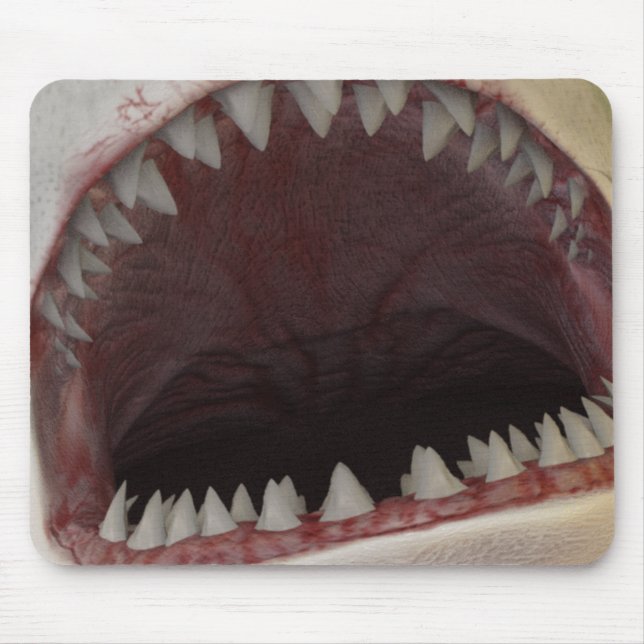 White shark mouth mouse pad (Front)