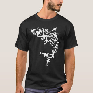 White Shark Retro Party Fish Humour Swimming Fan T-Shirt
