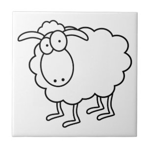White Sheep Ceramic Tile