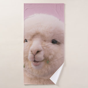 WHITE SHEEP IN CLOSE UP PHOTOGRAPHY BATH TOWEL