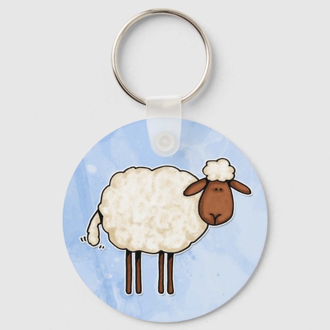 white sheep key ring (Front)