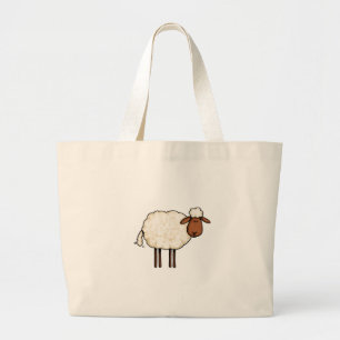 white sheep large tote bag