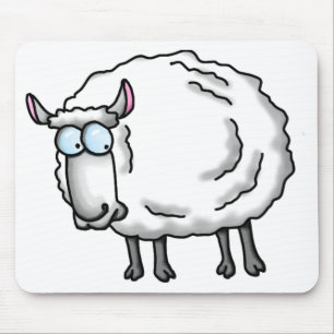 White sheep mouse pad