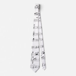 White Sheet Music Tie