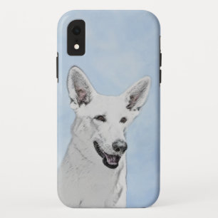 White Shepherd Painting - Cute Original Dog Art iPhone XR Case