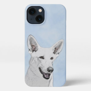 White Shepherd Painting - Cute Original Dog Art iPhone 13 Case