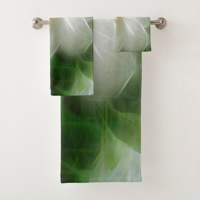 White Shiny Jasmine Bath Towel Set (Insitu)